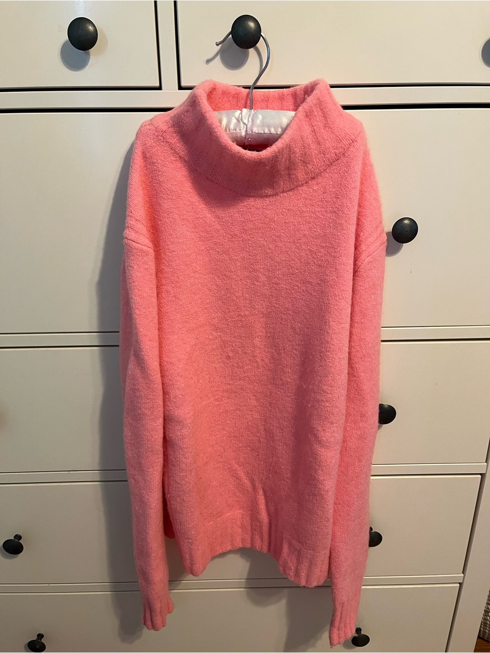 J. Crew Pink Cowl-Neck Sweater